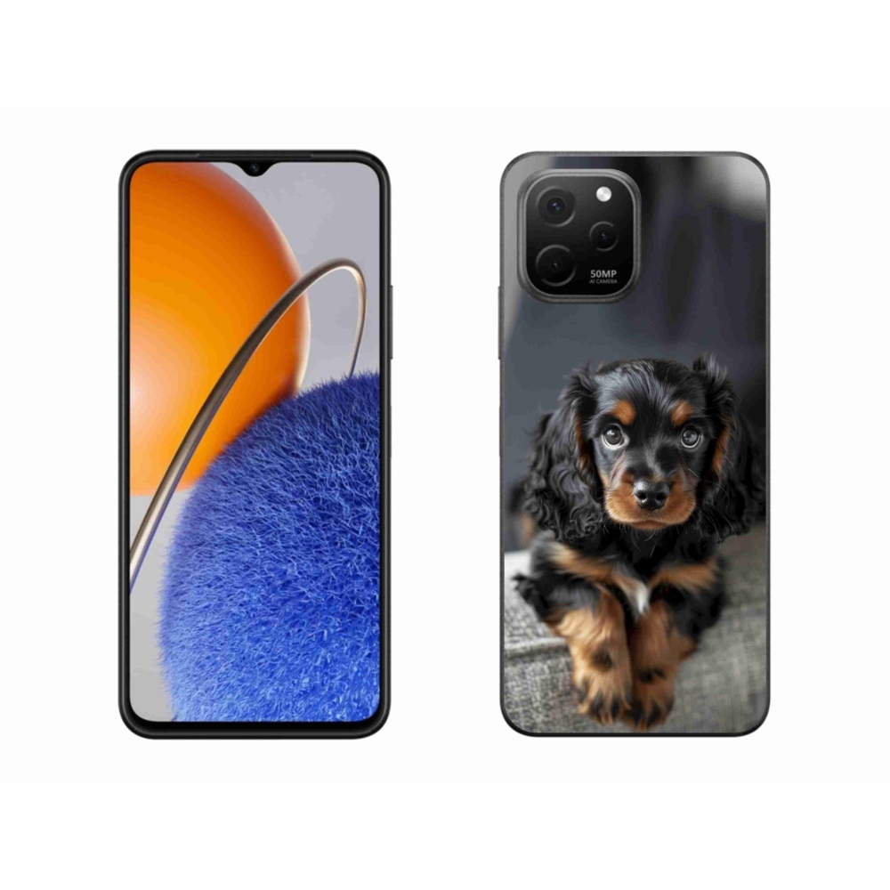 Gélový kryt mmCase na Huawei Nova Y61 - roztomilý dlhosrstý jazvečík