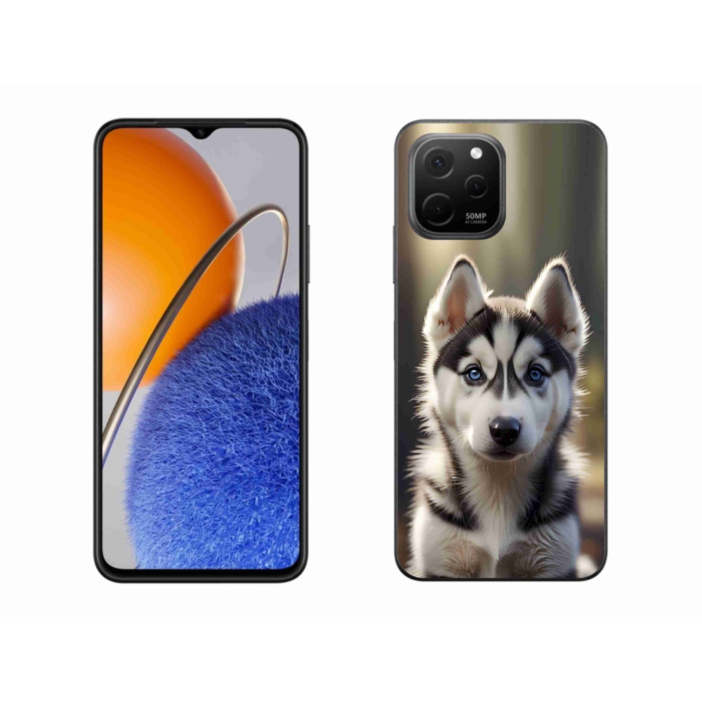Gélový kryt mmCase na Huawei Nova Y61 - roztomilý sibírsky husky