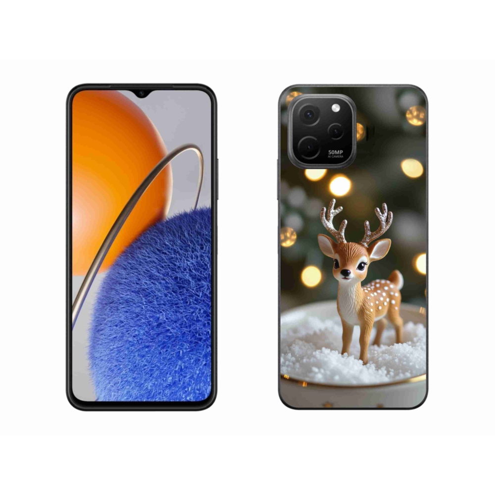 Gélový kryt mmCase na Huawei Nova Y61 - roztomilý vianočný jeleň