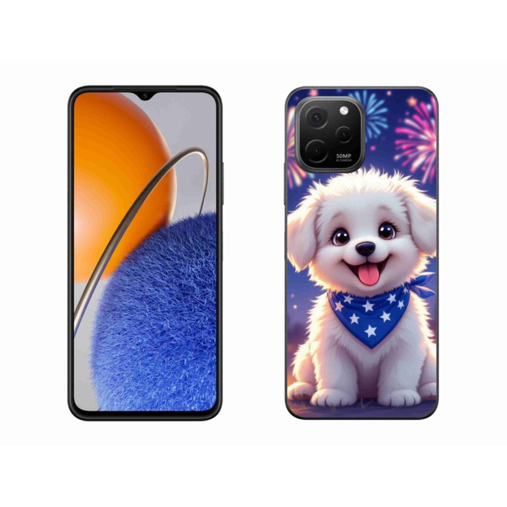 Gélový kryt mmCase na Huawei Nova Y61 - slávnostné šteňa