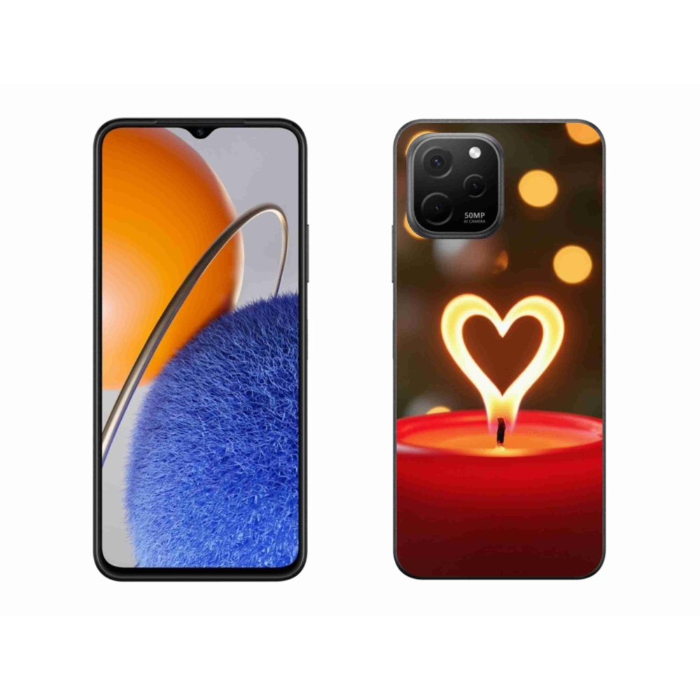 Gélový kryt mmCase na Huawei Nova Y61 - srdce z plameňa