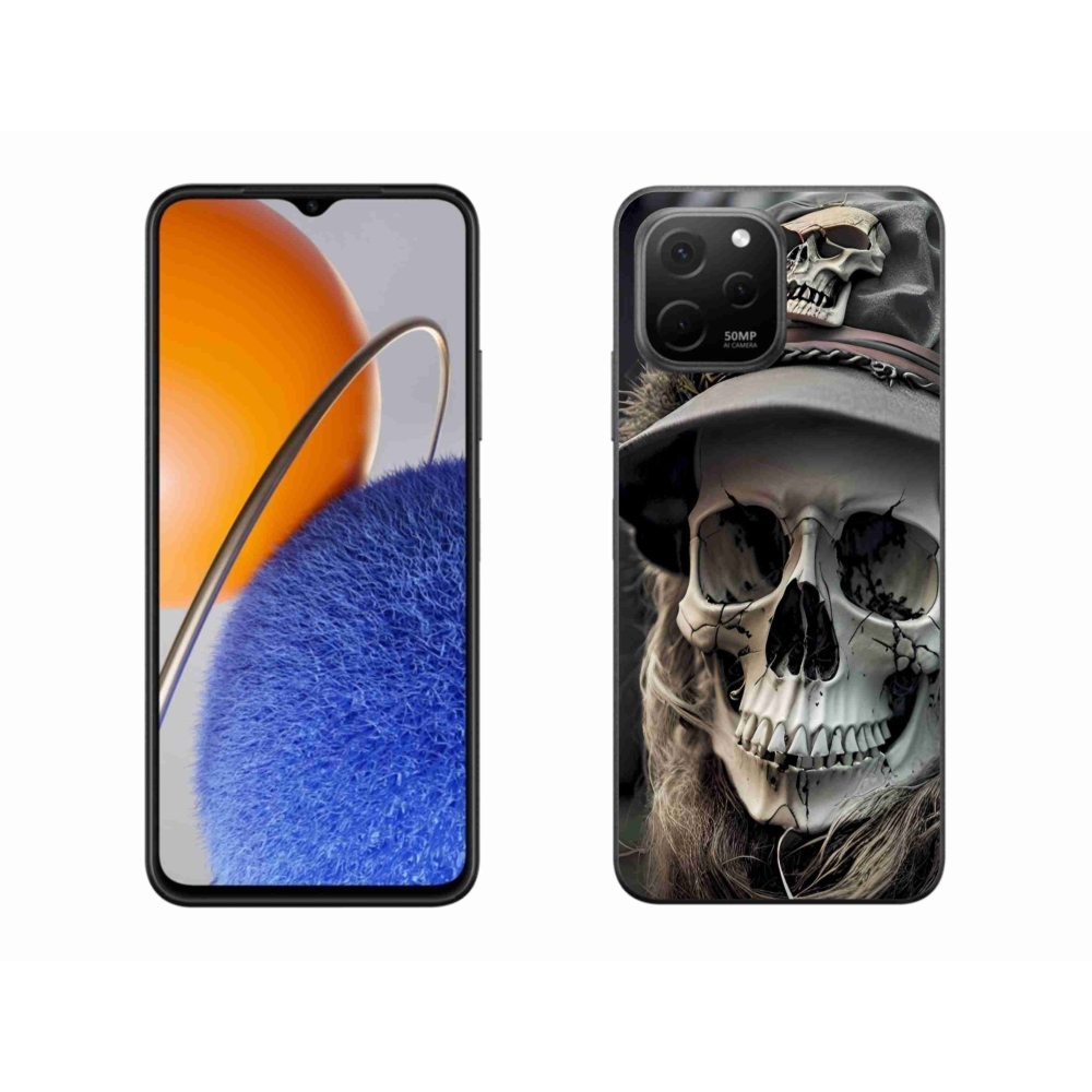Gélový kryt mmCase na Huawei Nova Y61 - temná lebka