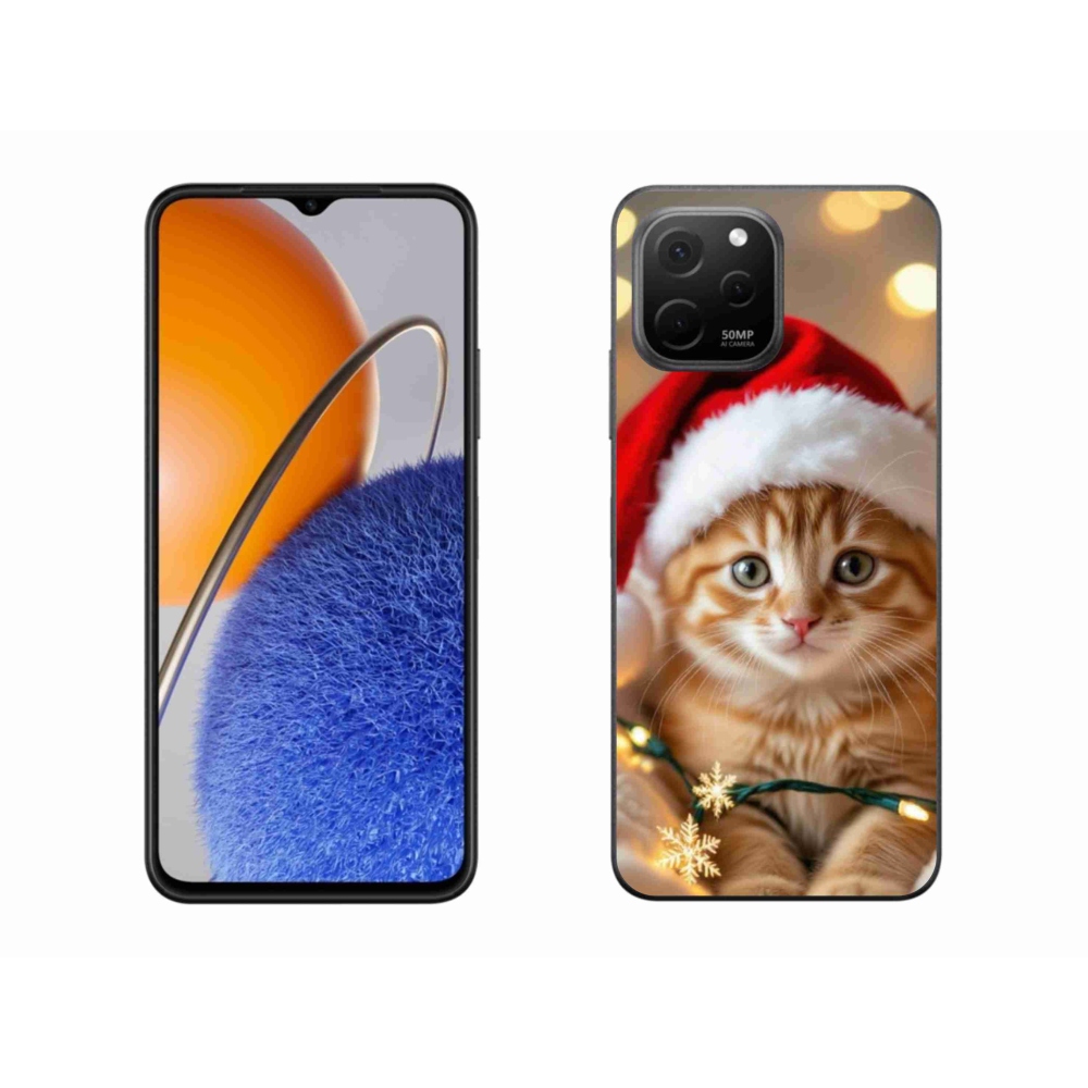 Gélový kryt mmCase na Huawei Nova Y61 - vianočné mačiatko
