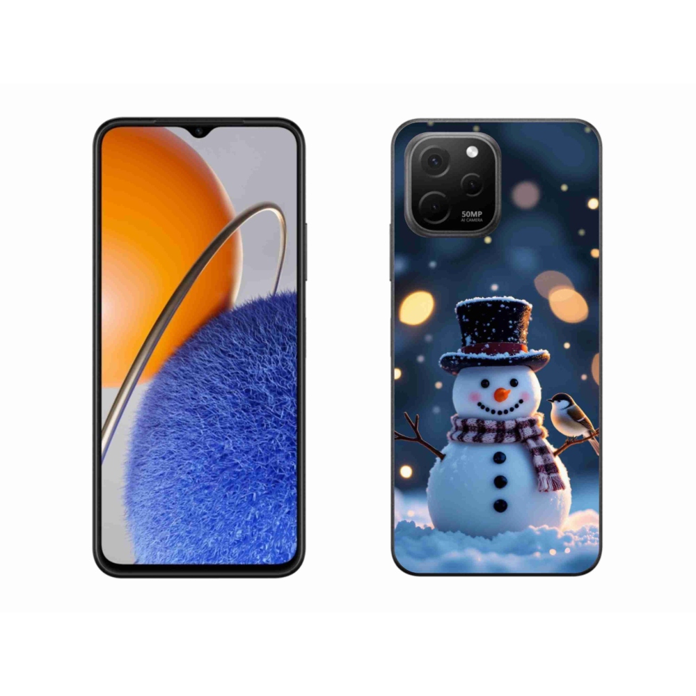 Gélový kryt mmCase na Huawei Nova Y61 - vianočný snehuliak