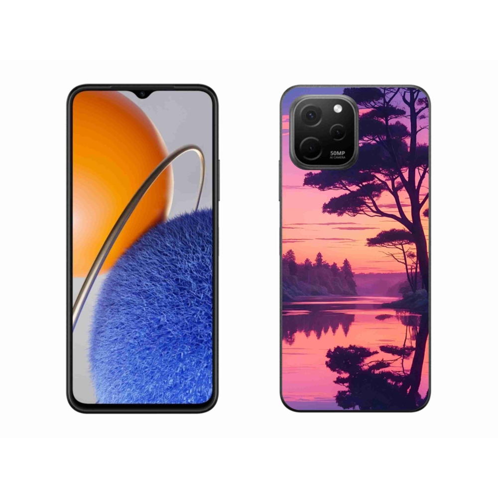 Gélový kryt mmCase na Huawei Nova Y61 - západ slnka nad jazerom