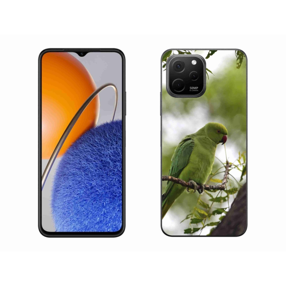 Gélový kryt mmCase na Huawei Nova Y61 - zelený papagáj