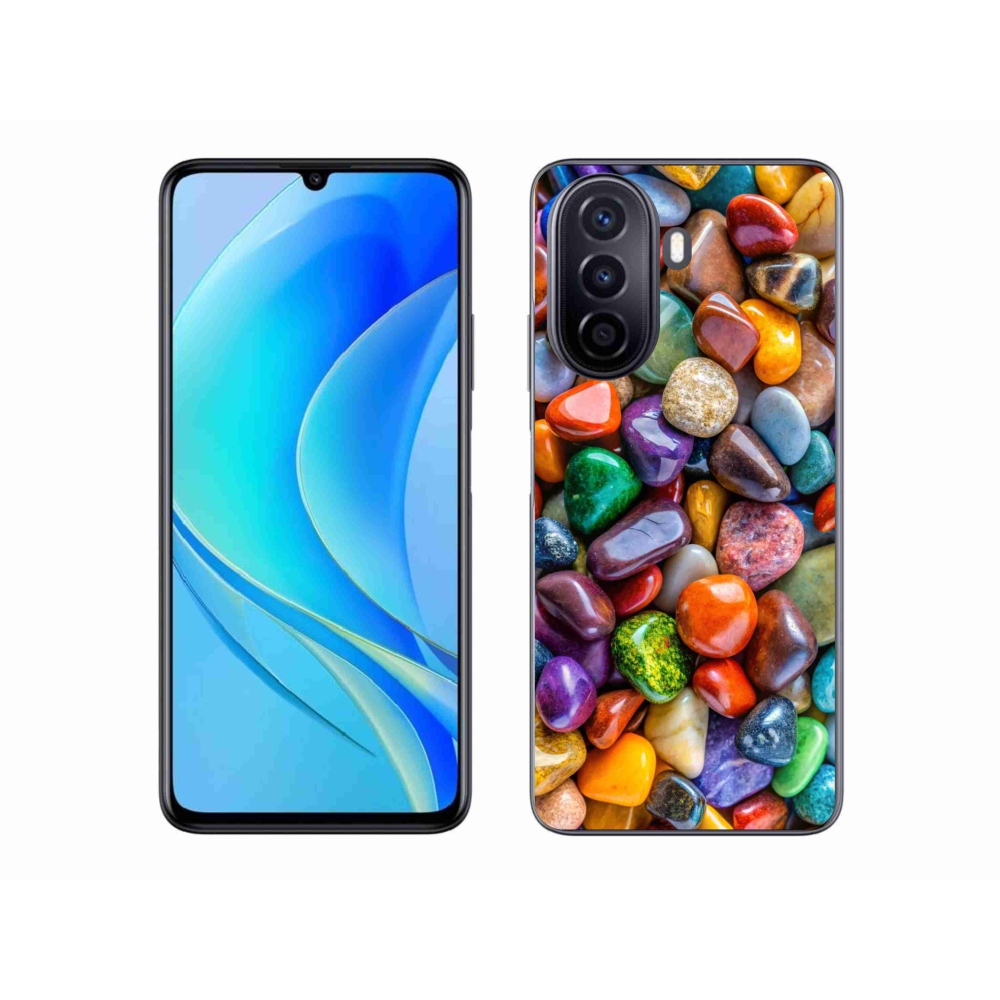 Gélový kryt mmCase na Huawei Nova Y70 - farebné kamienky