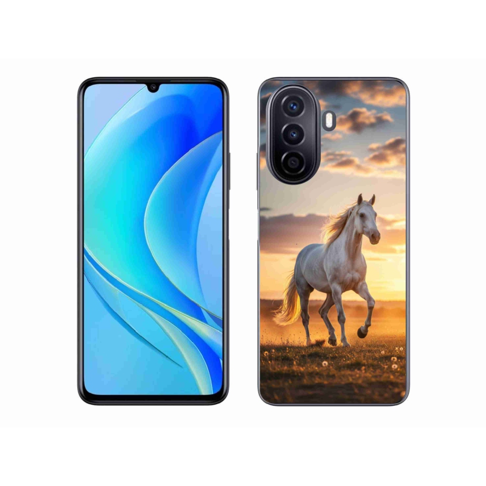 Gélový kryt mmCase na Huawei Nova Y70 - bežiaci biely kôň 2