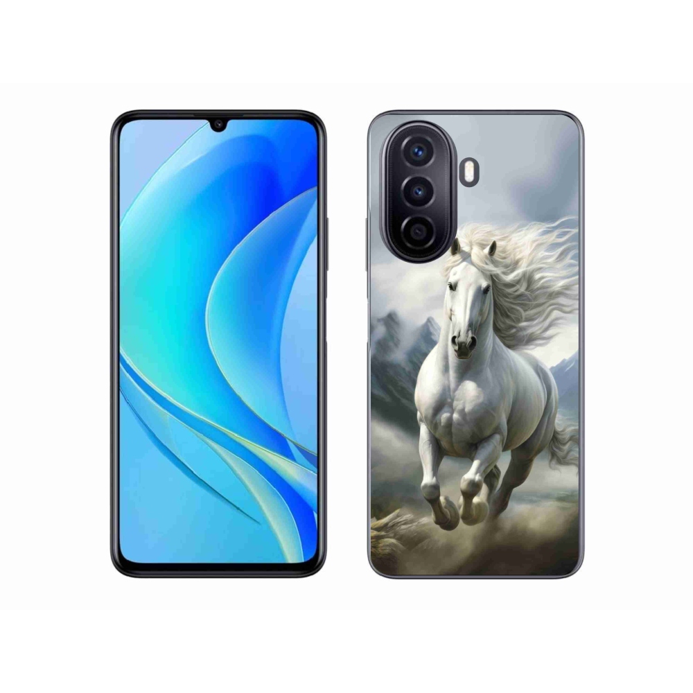 Gélový kryt mmCase na Huawei Nova Y70 - bežiaci biely kôň 3