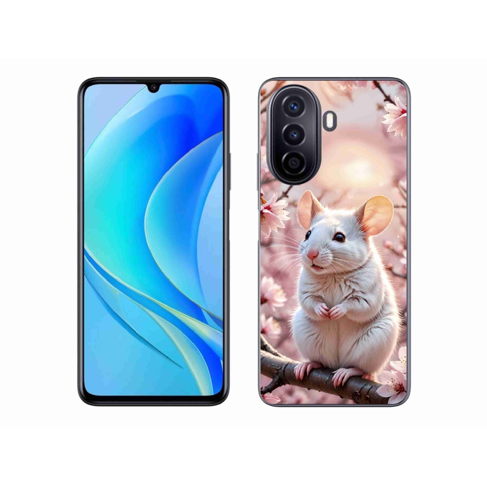 Gélový kryt mmCase na Huawei Nova Y70 - biela myš na vetve