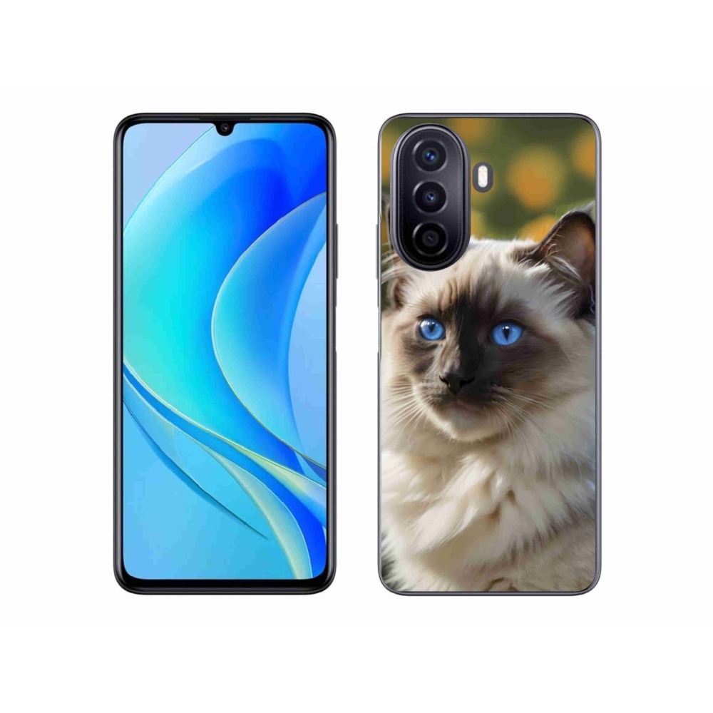 Gélový kryt mmCase na Huawei Nova Y70 - biely ragdoll