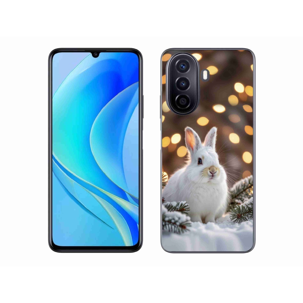 Gélový kryt mmCase na Huawei Nova Y70 - biely zajac