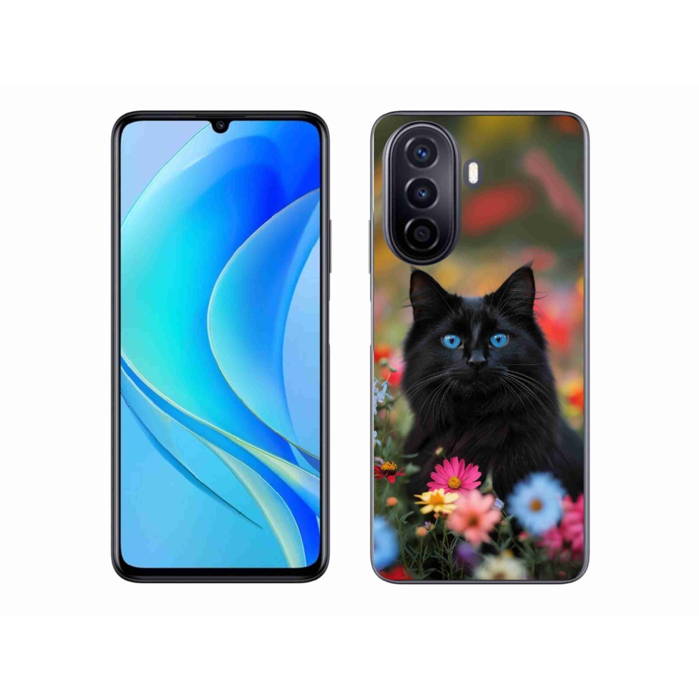Gélový kryt mmCase na Huawei Nova Y70 - čierne mačiatko 4