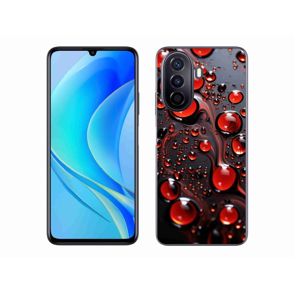 Gélový kryt mmCase na Huawei Nova Y70 - červené kvapky 2