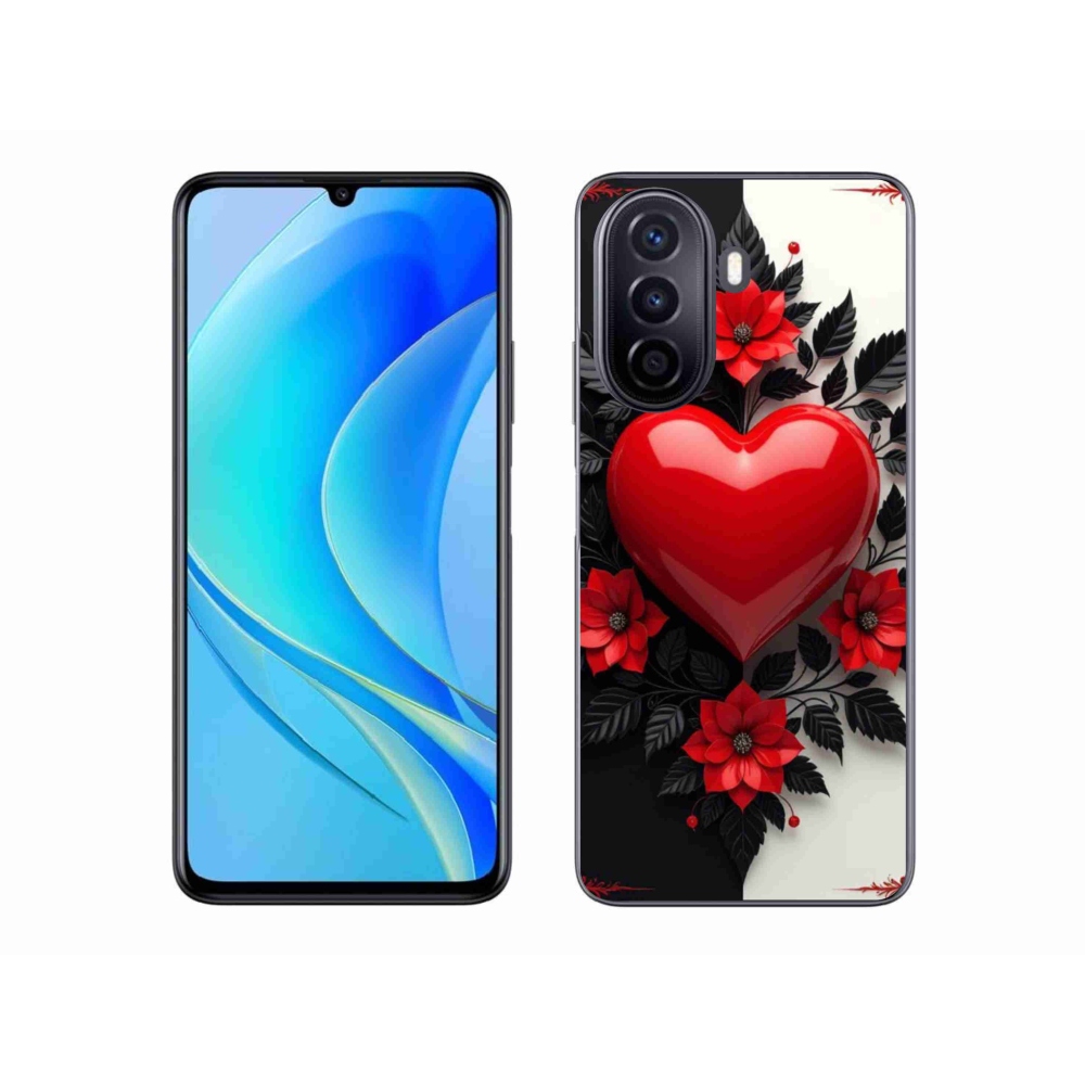 Gélový kryt mmCase na Huawei Nova Y70 - červené srdce