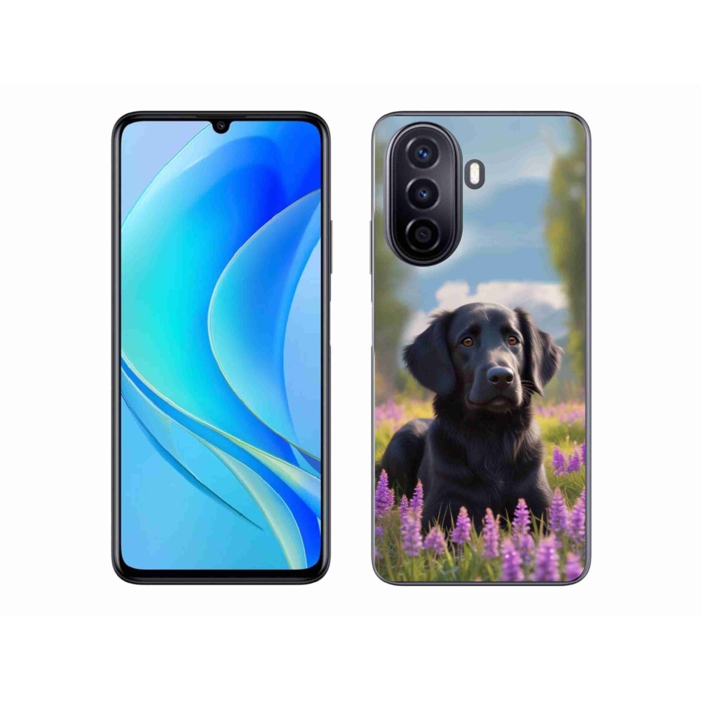 Gélový kryt mmCase na Huawei Nova Y70 - elegantný čierny retriever