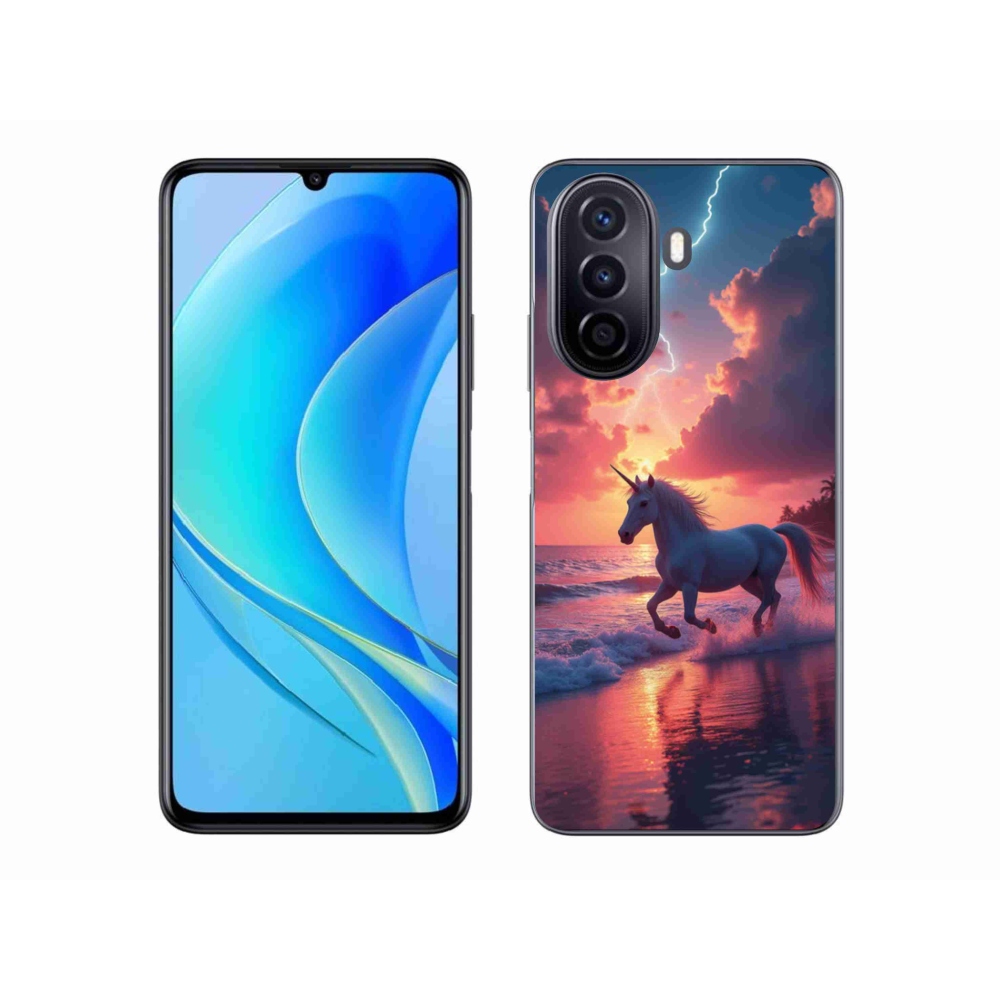 Gélový kryt mmCase na Huawei Nova Y70 - jednorožec na pláži