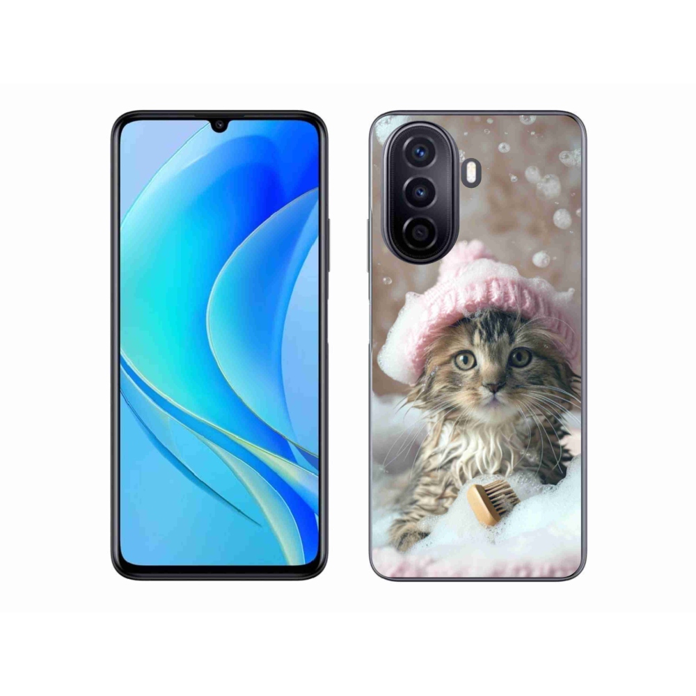 Gélový kryt mmCase na Huawei Nova Y70 - mačiatko a kúpeľ