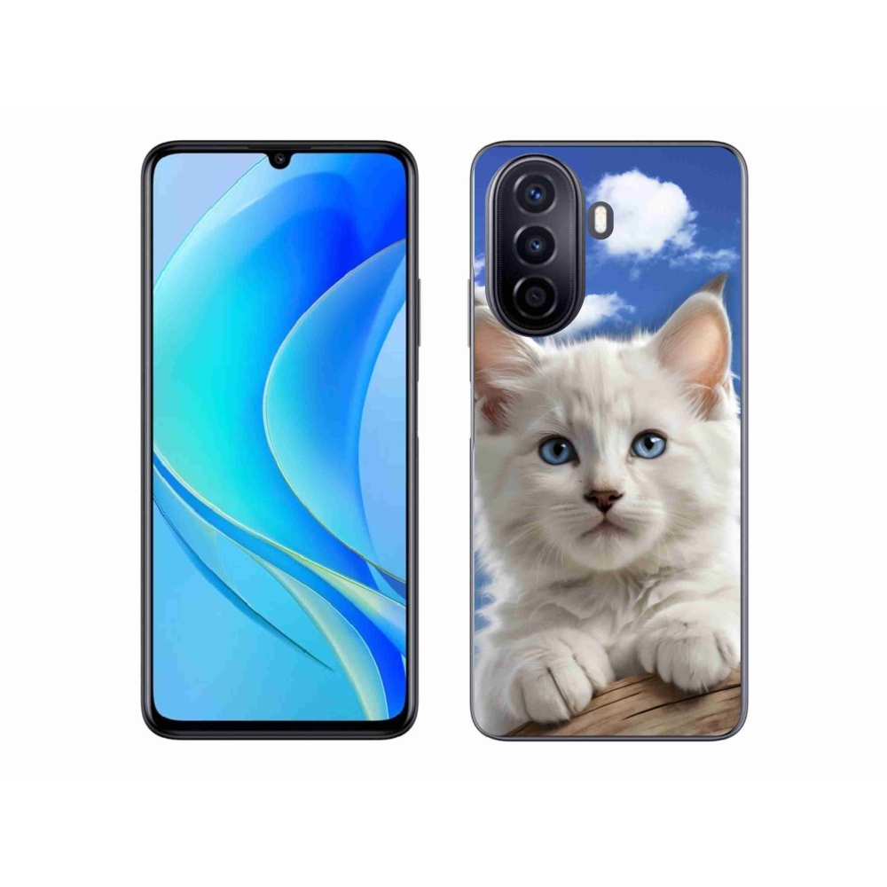 Gélový kryt mmCase na Huawei Nova Y70 - mačiatko a oblaky