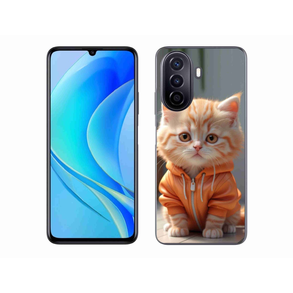 Gélový kryt mmCase na Huawei Nova Y70 - mačiatko v mikine
