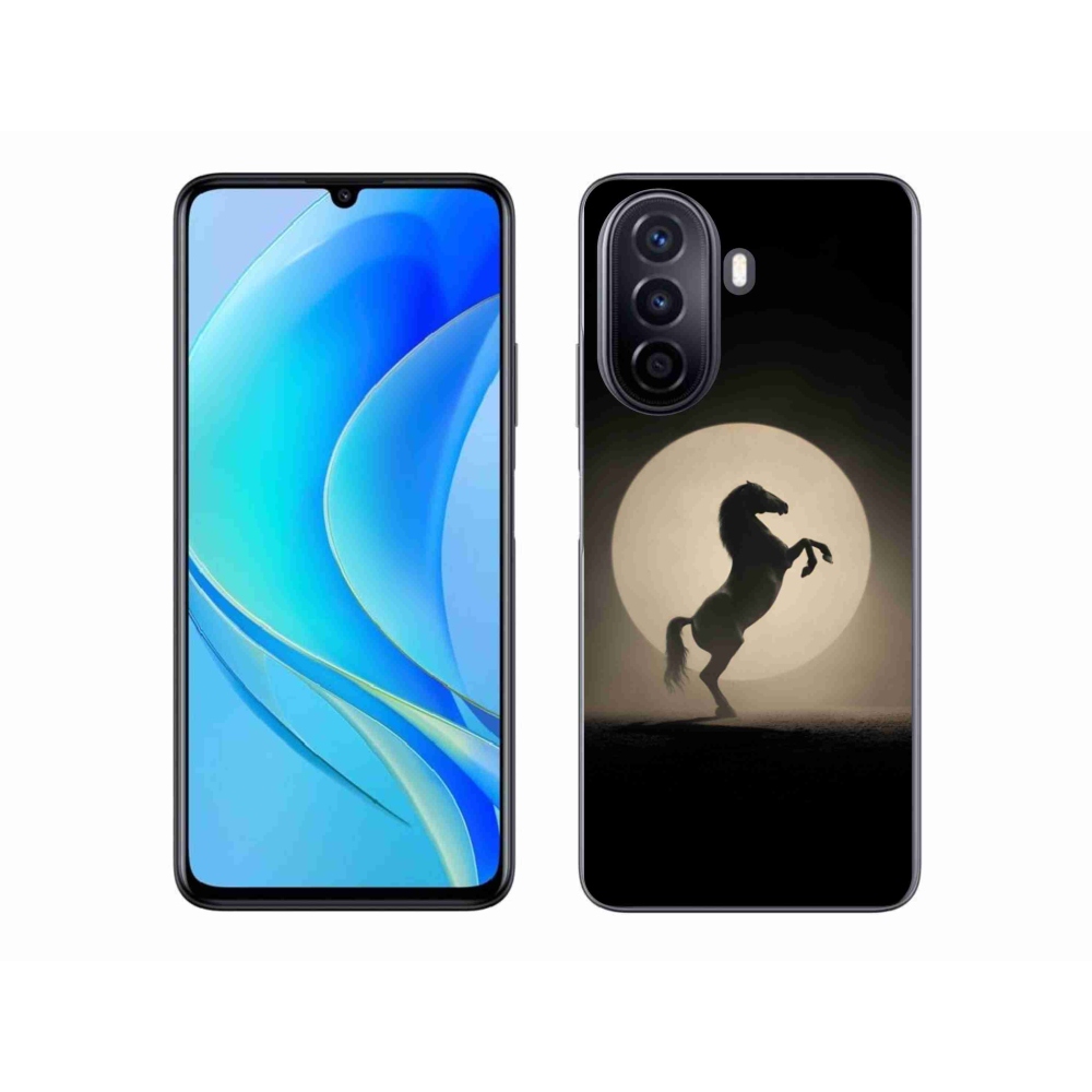 Gélový kryt mmCase na Huawei Nova Y70 - kôň v siluete