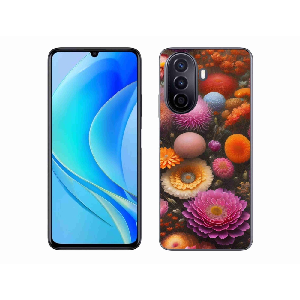 Gélový kryt mmCase na Huawei Nova Y70 - kvetinová kompozícia