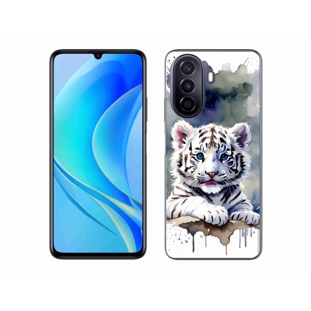 Gélový kryt mmCase na Huawei Nova Y70 - mláďa bieleho tigra