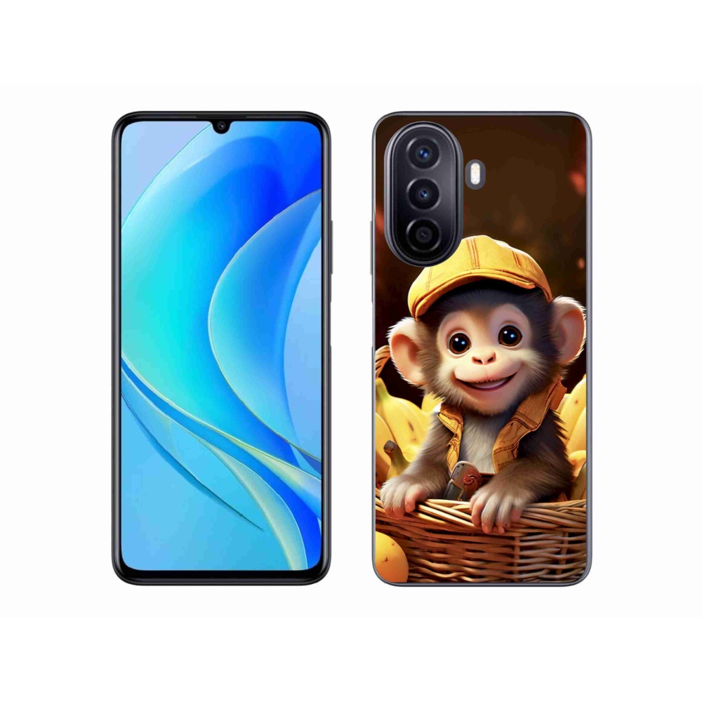 Gélový kryt mmCase na Huawei Nova Y70 - opice v košíku