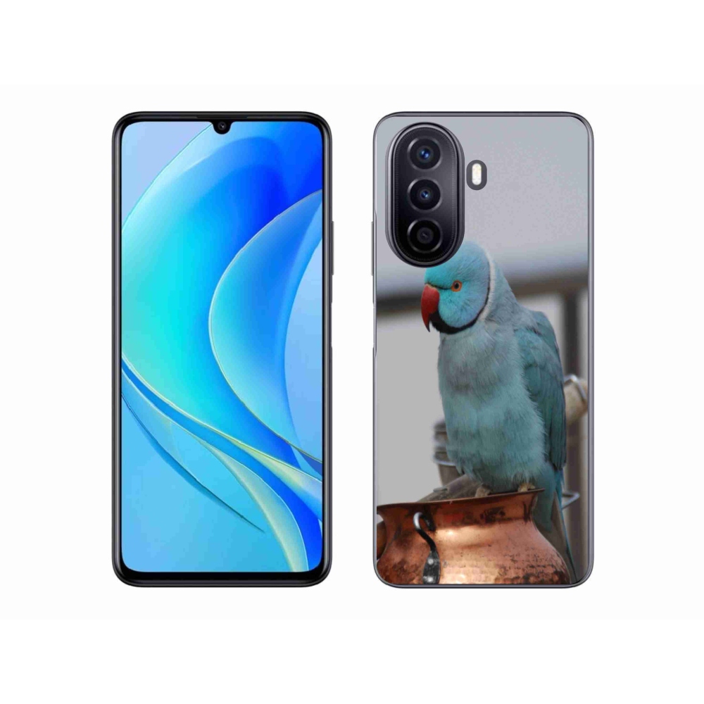Gélový kryt mmCase na Huawei Nova Y70 - papagáj Alexandr modrý