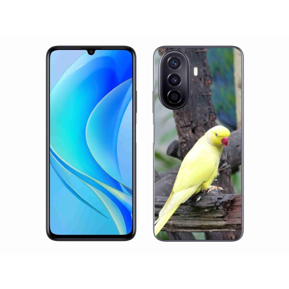 Gélový kryt mmCase na Huawei Nova Y70 - papagáj alexander žltý