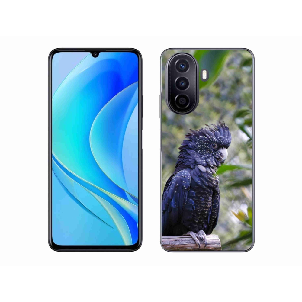 Gélový kryt mmCase na Huawei Nova Y70 - papagáj kakadu čierny