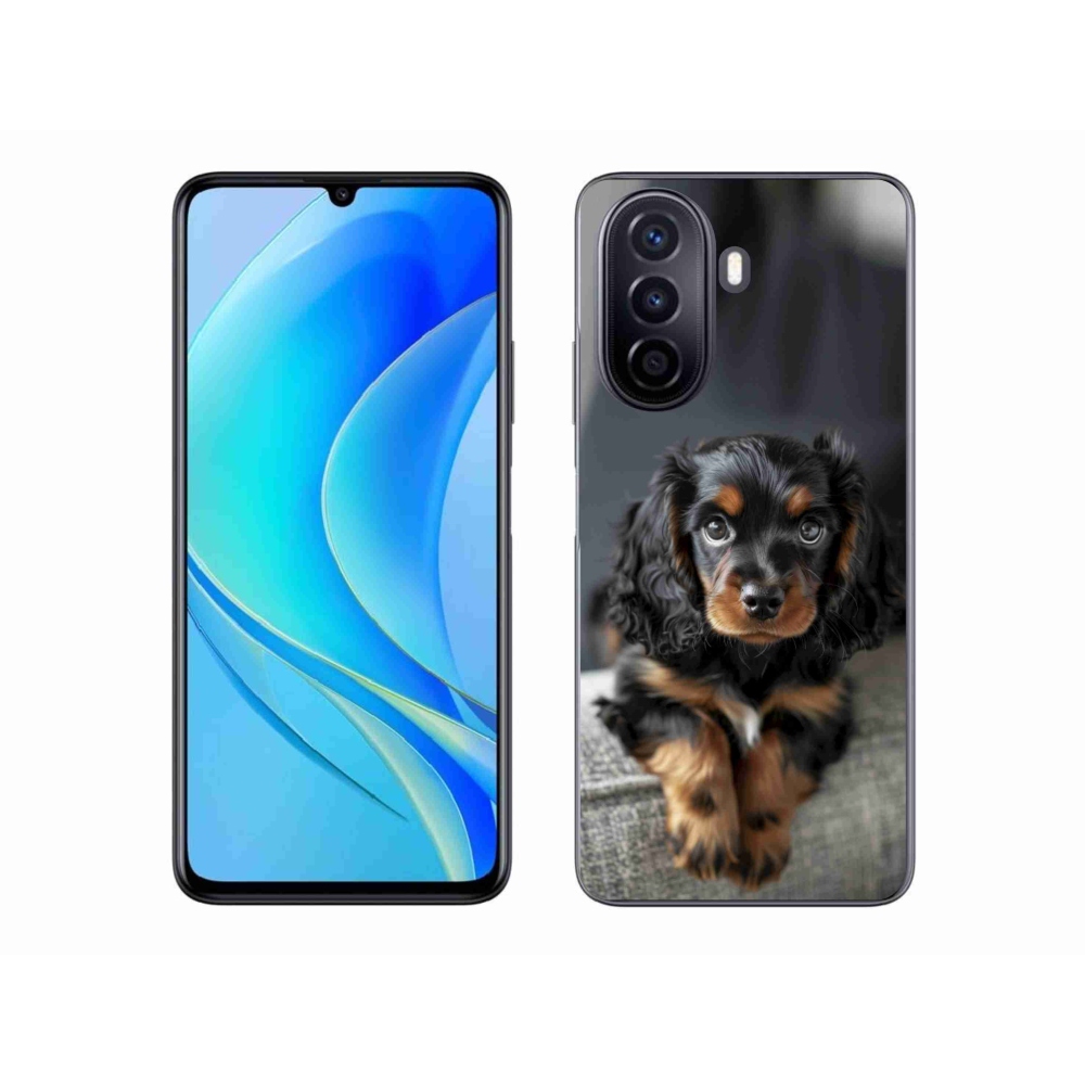 Gélový kryt mmCase na Huawei Nova Y70 - roztomilý dlhosrstý jazvečík