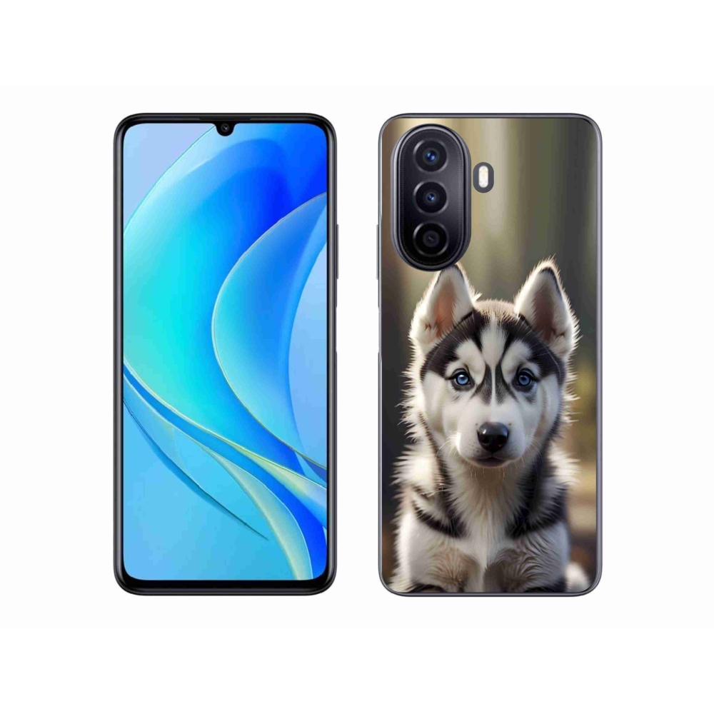Gélový kryt mmCase na Huawei Nova Y70 - roztomilý sibírsky husky