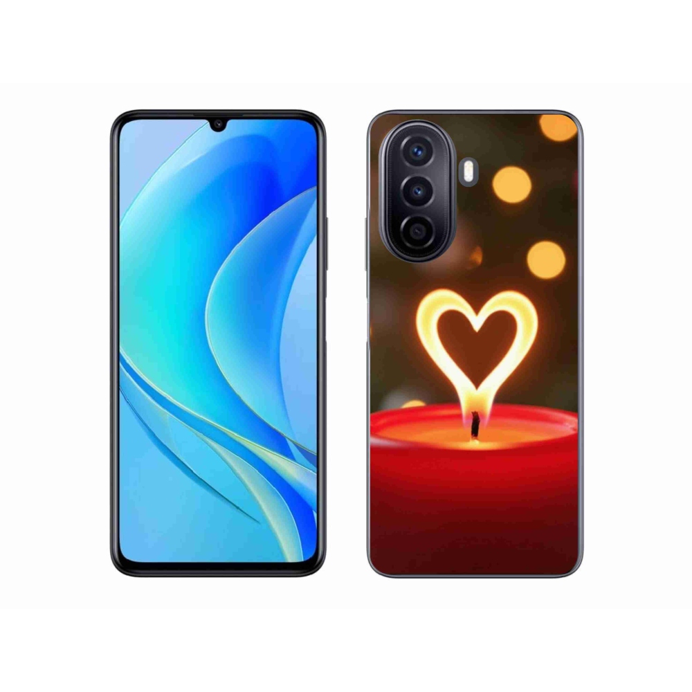 Gélový kryt mmCase na Huawei Nova Y70 - srdce z plameňa