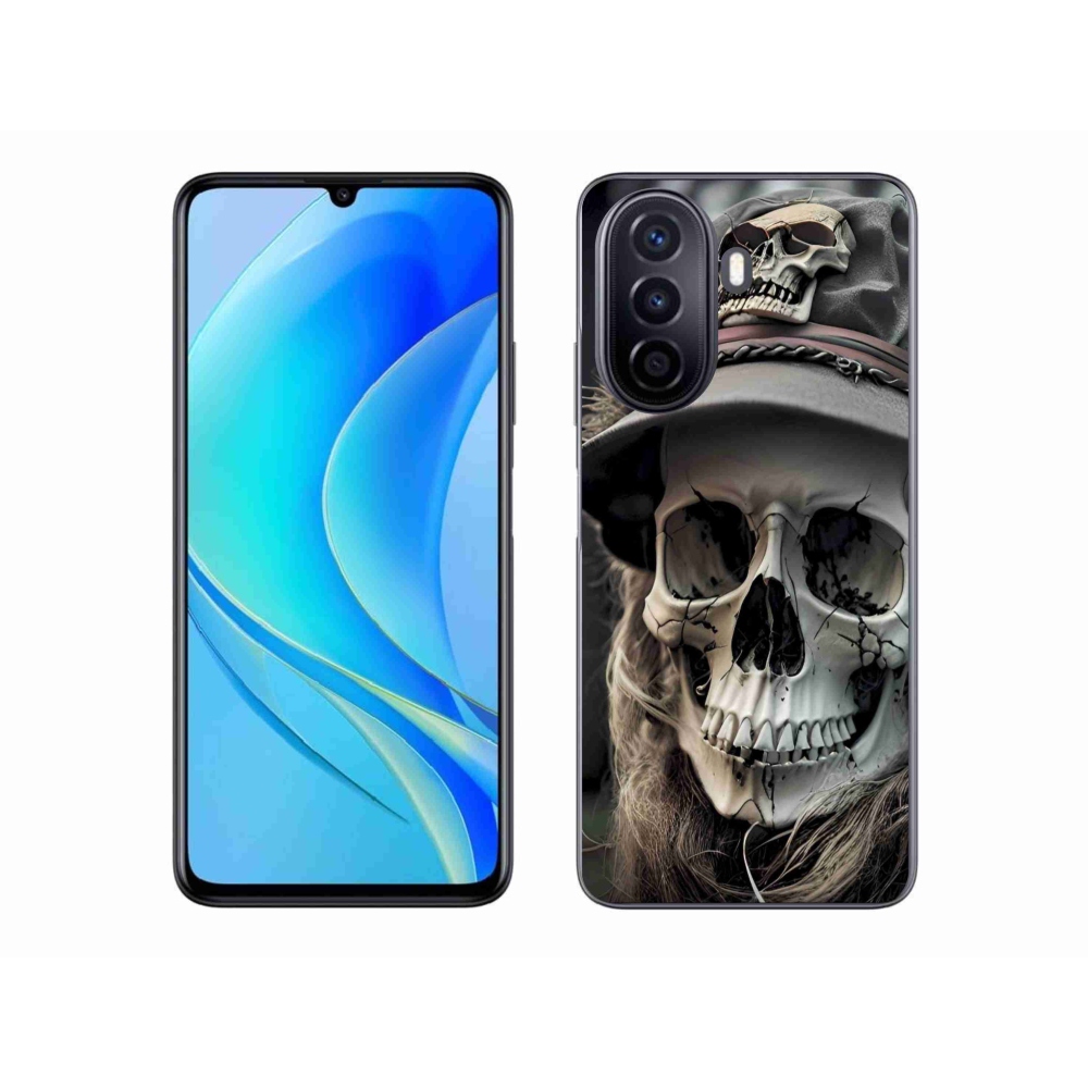 Gélový kryt mmCase na Huawei Nova Y70 - temná lebka