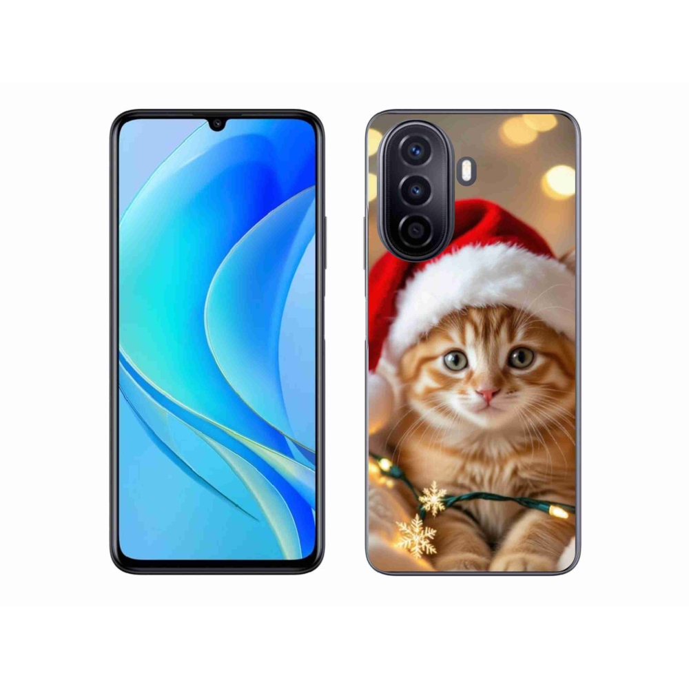 Gélový kryt mmCase na Huawei Nova Y70 - vianočné mačiatko