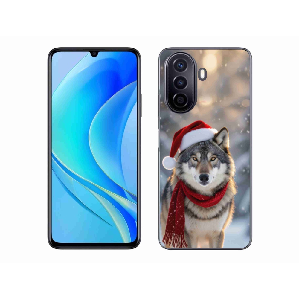 Gélový kryt mmCase na Huawei Nova Y70 - vianočný vlk