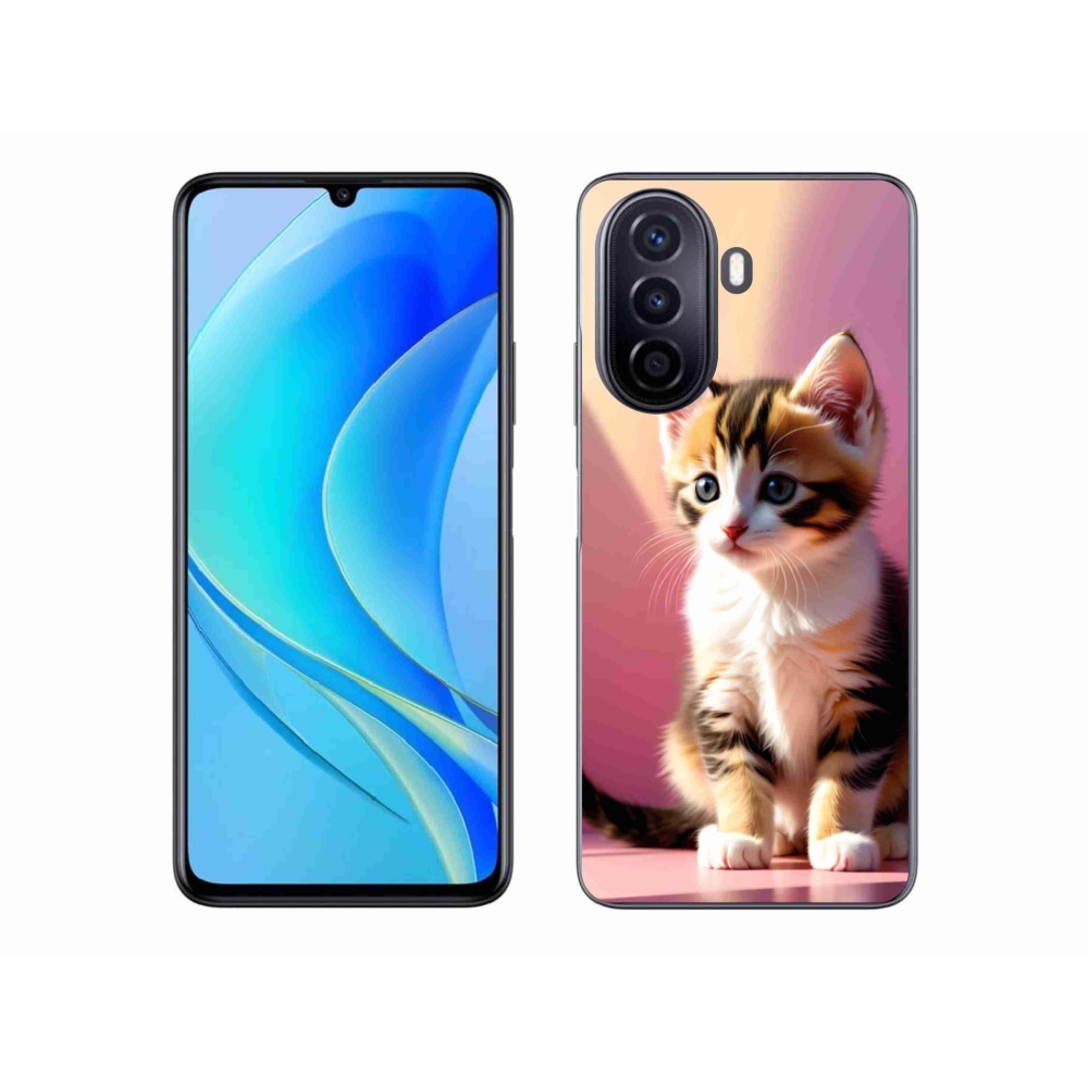 Gélový kryt mmCase na Huawei Nova Y70 - zvedavé mačiatko 2