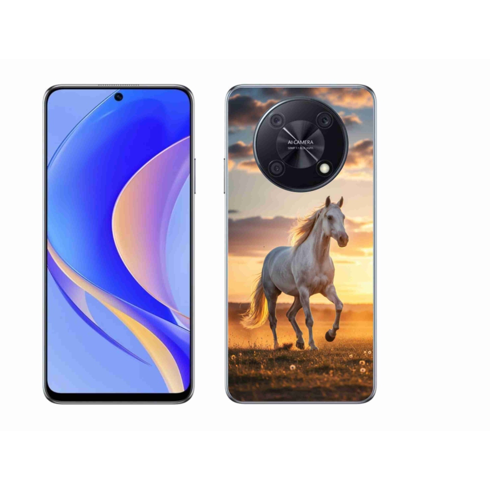 Gélový kryt mmCase na Huawei Nova Y90 - bežiaci biely kôň 2
