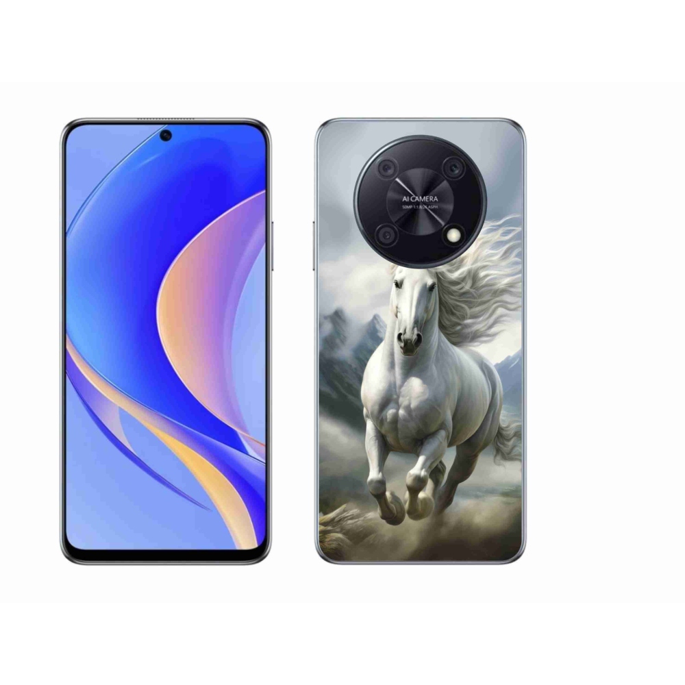 Gélový kryt mmCase na Huawei Nova Y90 - bežiaci biely kôň 3