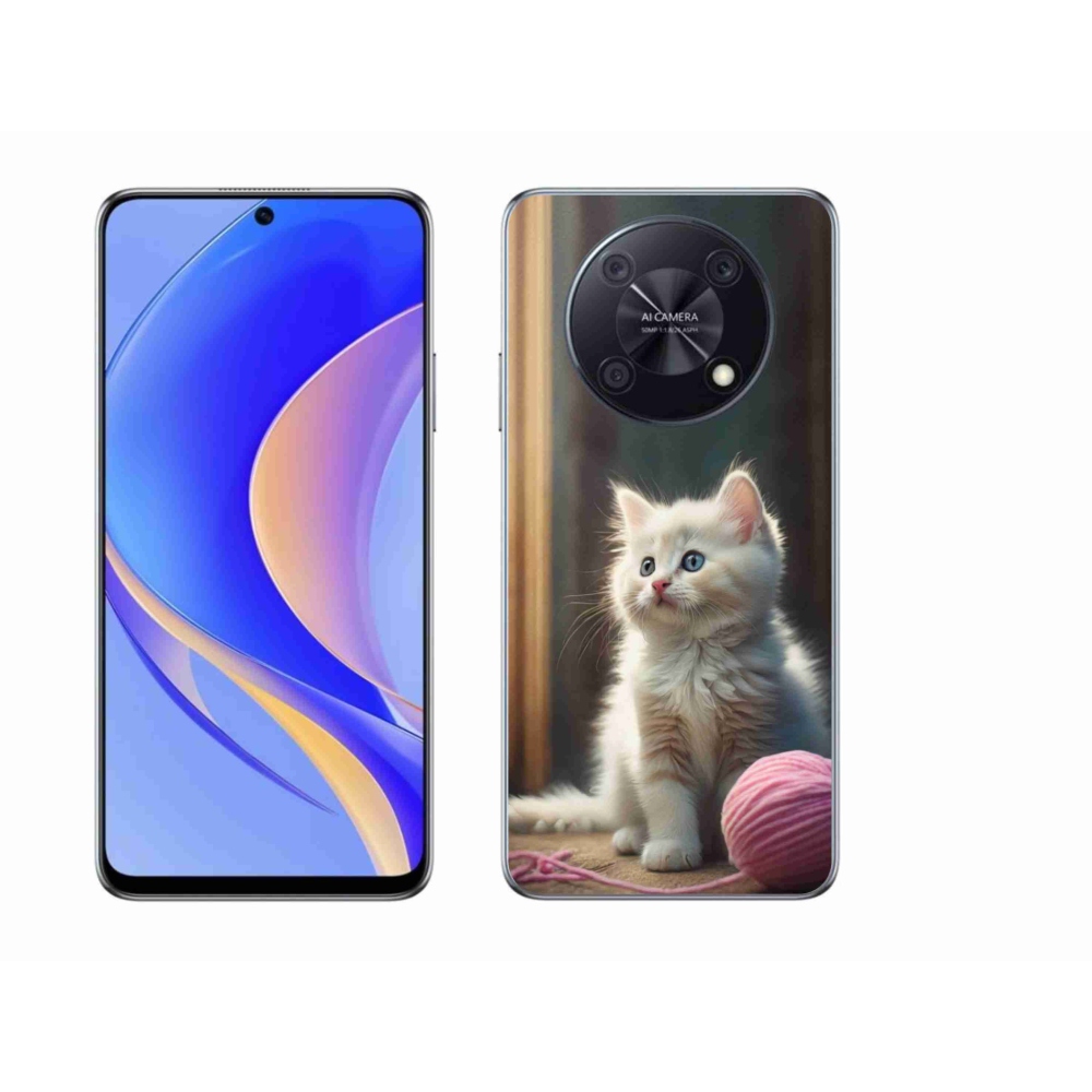 Gélový kryt mmCase na Huawei Nova Y90 - biele mačiatko 2