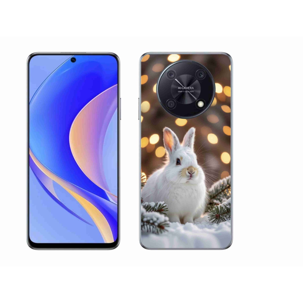 Gélový kryt mmCase na Huawei Nova Y90 - biely zajac