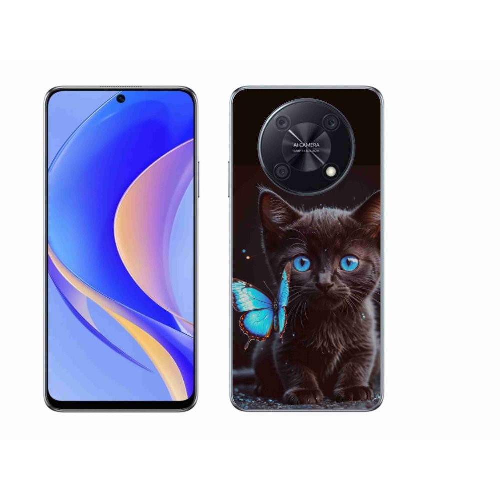 Gélový kryt mmCase na Huawei Nova Y90 - čierne mačiatko 3