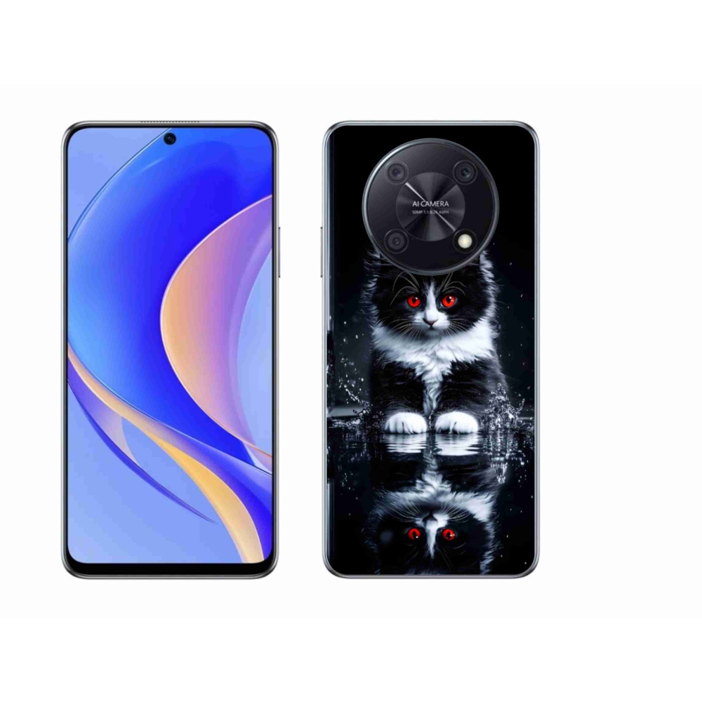 Gélový kryt mmCase na Huawei Nova Y90 - čiernobiele mačiatko