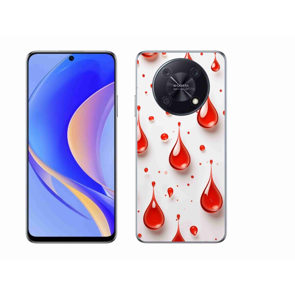 Gélový kryt mmCase na Huawei Nova Y90 - červené kvapky