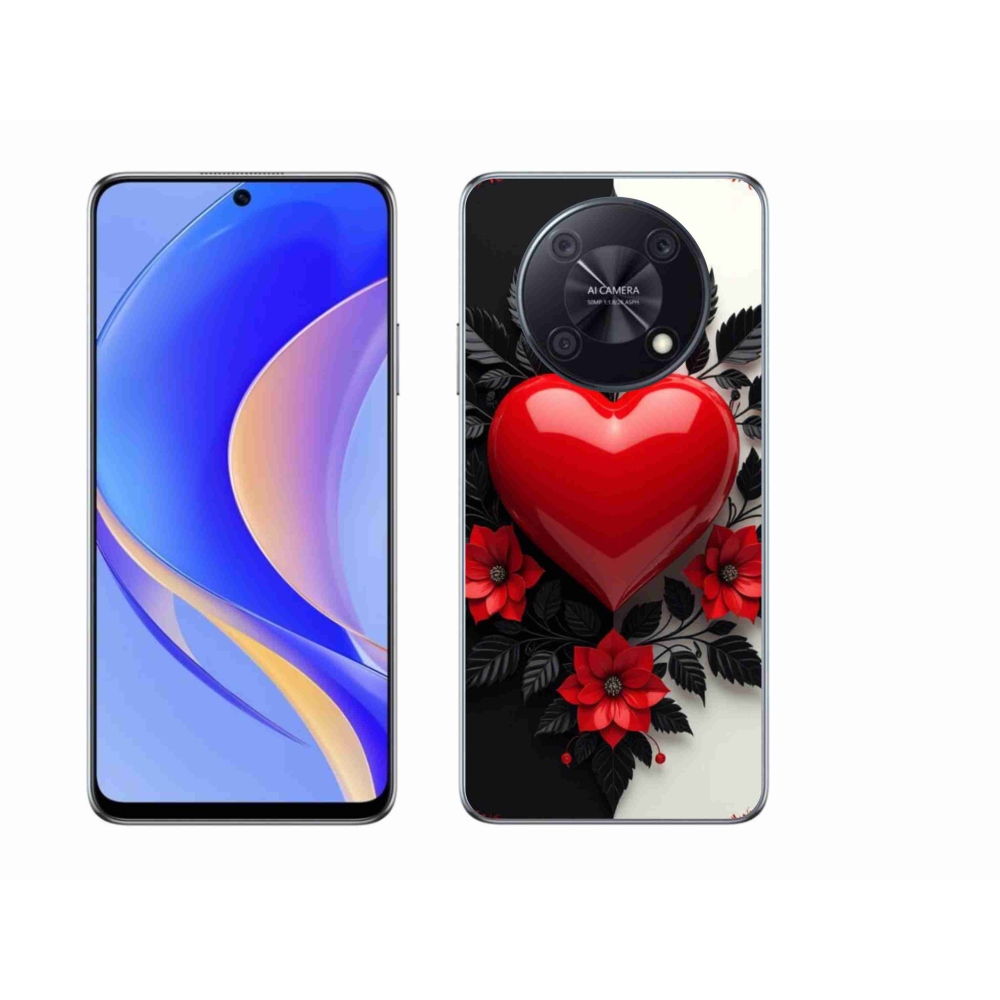 Gélový kryt mmCase na Huawei Nova Y90 - červené srdce