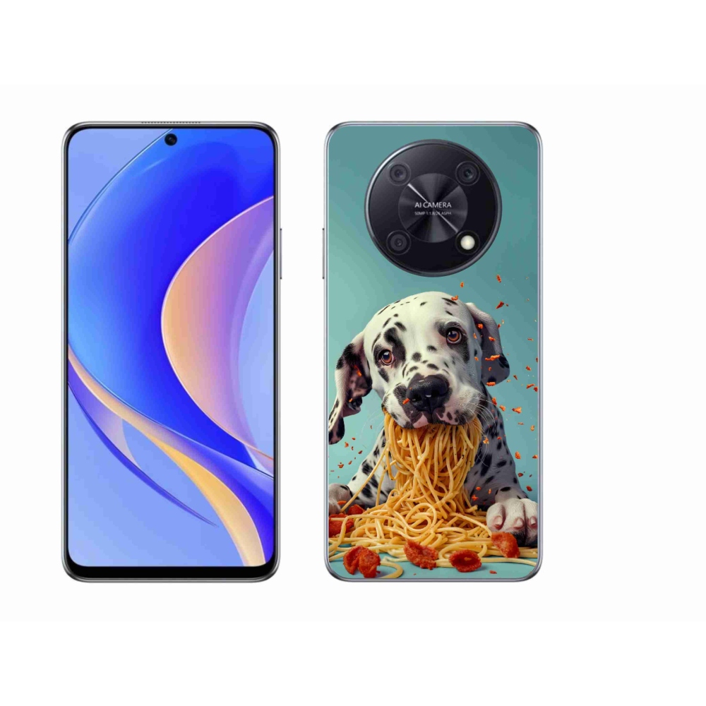 Gélový kryt mmCase na Huawei Nova Y90 - dalmatín a špagety