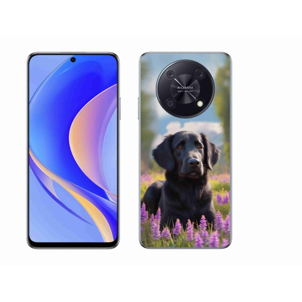 Gélový kryt mmCase na Huawei Nova Y90 - elegantný čierny retriever