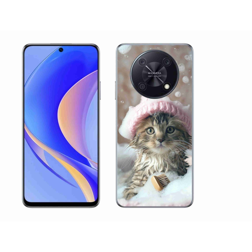 Gélový kryt mmCase na Huawei Nova Y90 - mačiatko a kúpeľ
