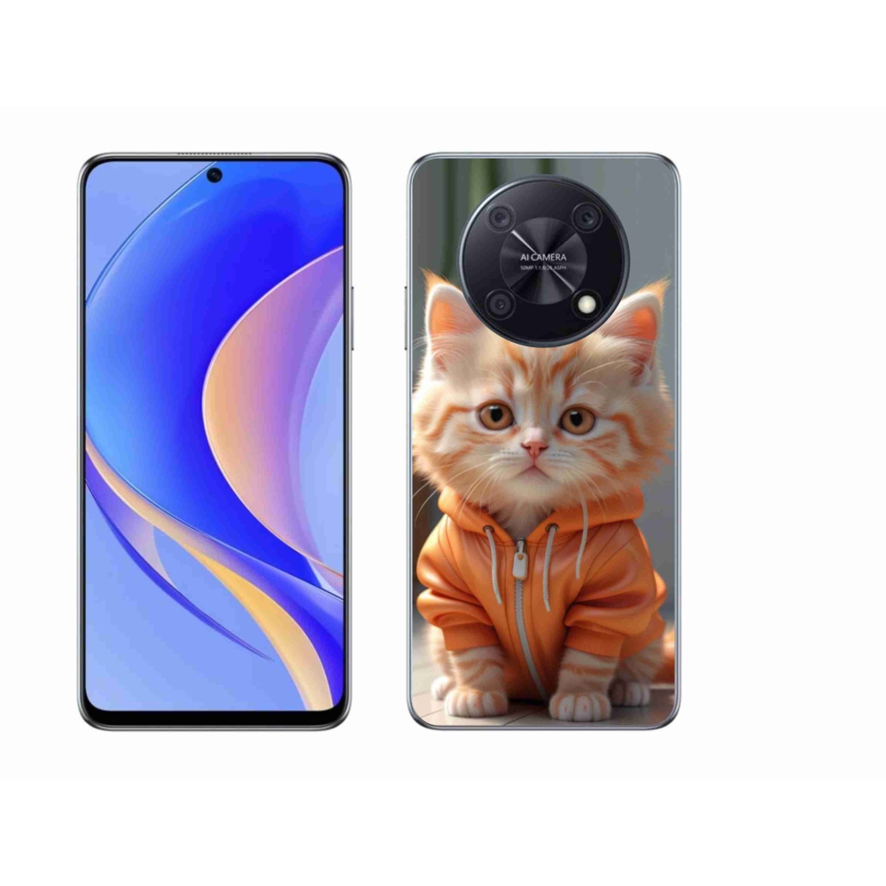 Gélový kryt mmCase na Huawei Nova Y90 - mačiatko v mikine